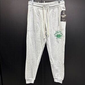 Pacific & Co.Joggers,fleece lined pockets,elastic draw cord waist,Christmas logo